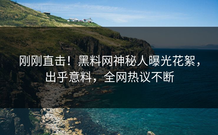 刚刚直击！黑料网神秘人曝光花絮，出乎意料，全网热议不断  第1张